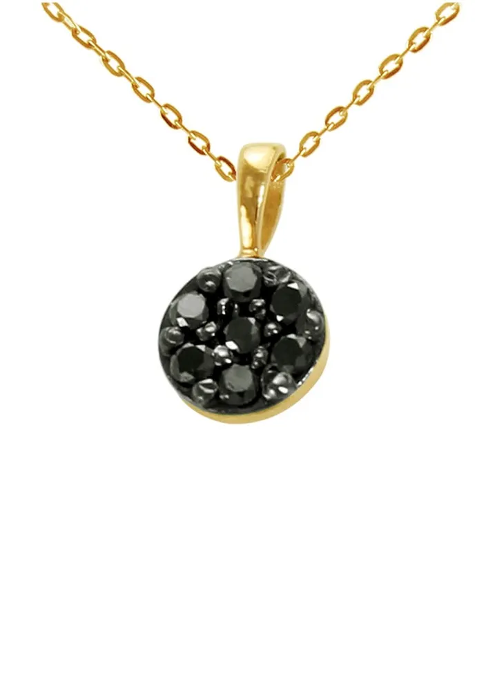18 Karat Gold 0.07 Carat Diamonds Solitaire Necklace