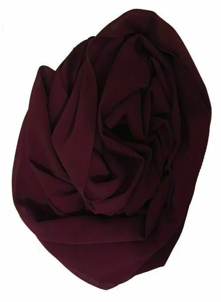 Scarf Chiffon Crepe Solid - Burgundy