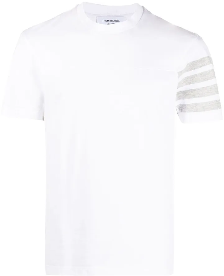 4-Bar stripe short-sleeve T-shirt