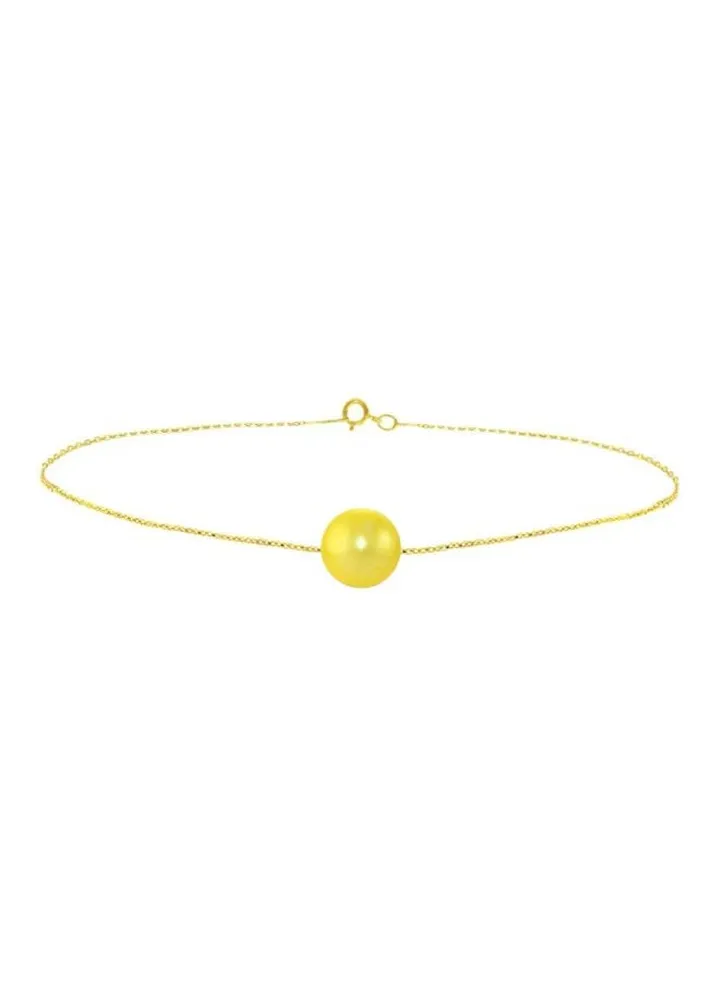 18 Karat Gold Pearl Bracelet