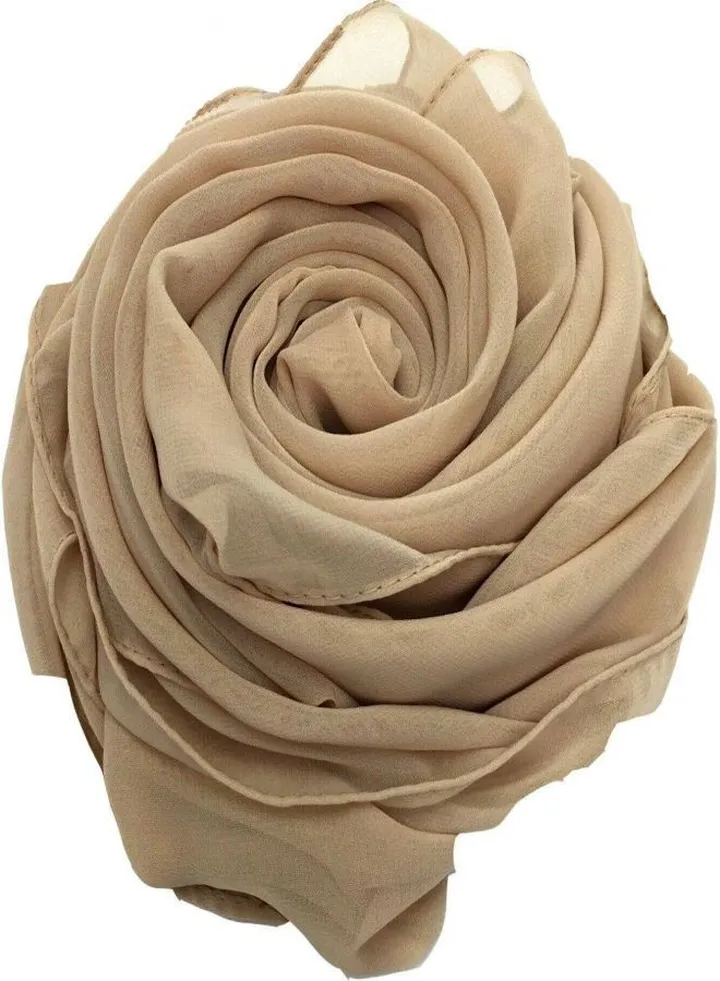 Scarf Chiffon Crepe High-Quality - Beige - From Fatah