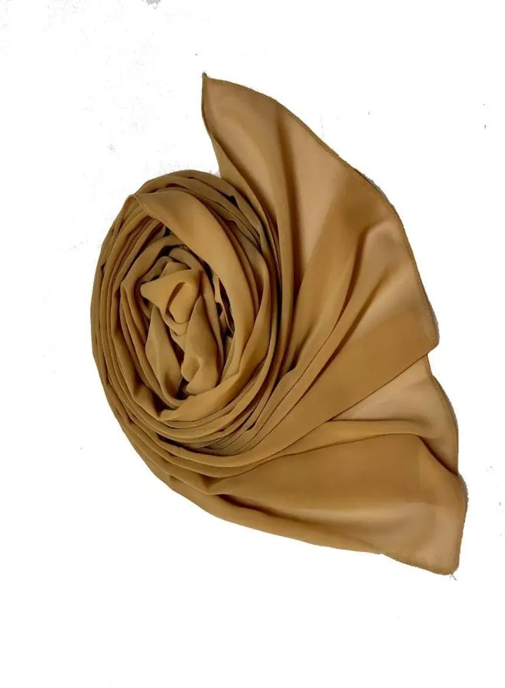 Scarf Chiffon Crepe High-Quality - Dark Beige - From Fatah