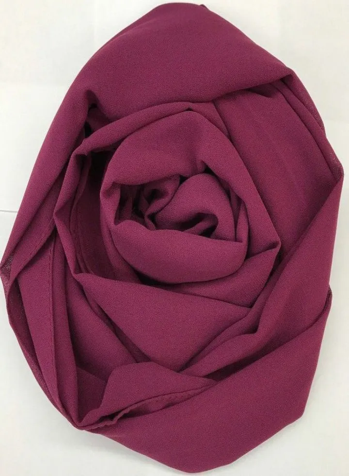 Big Scarf Crepe Solid - Dark Fuchsia Color - From Fatah