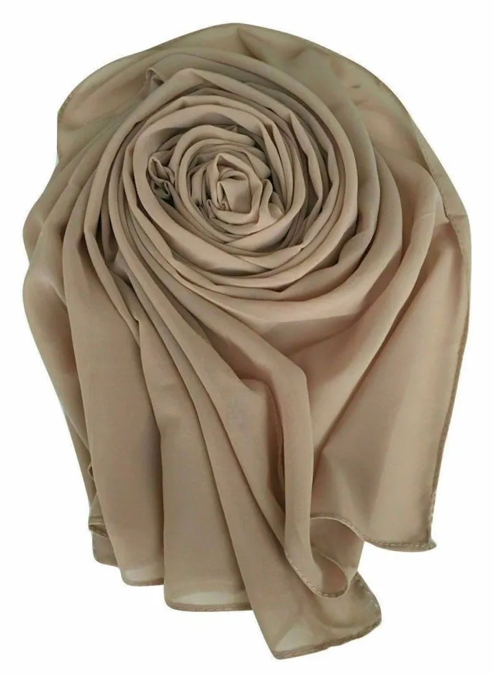 Scarf Chiffon Crepe High-Quality - Beige - From Fatah