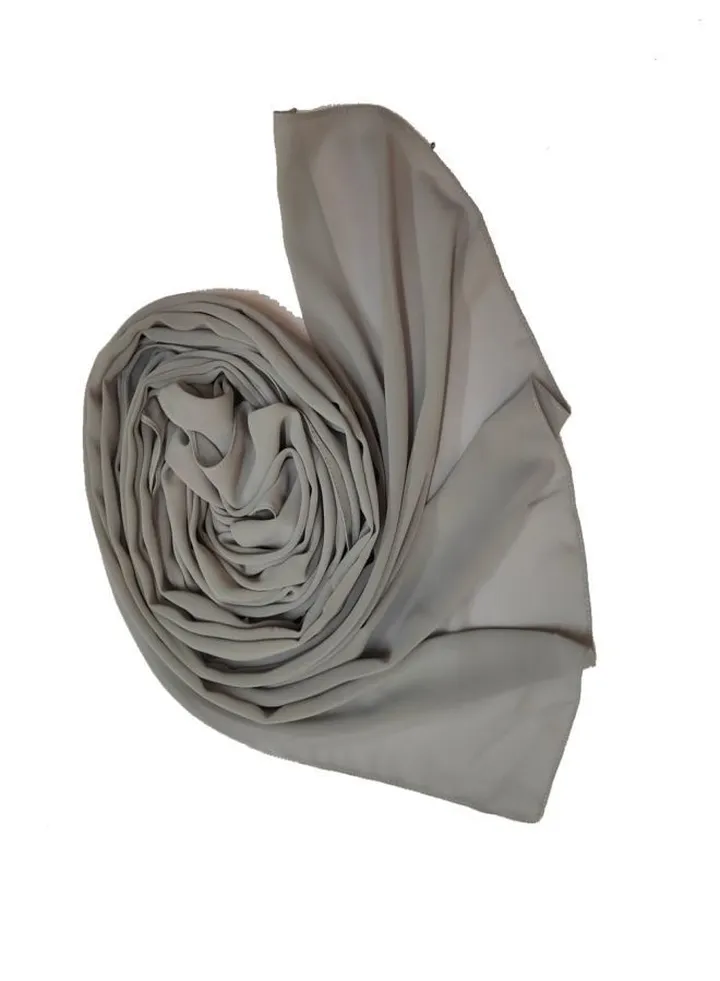 Big Scarf Crepe Solid - Dark Grey Color - From Fatah