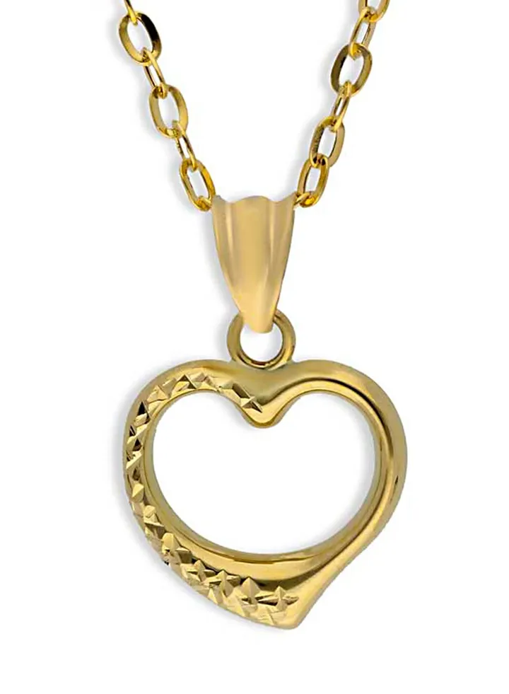 Gold Necklace (Chain with Heart Pendant) 18KT - FKJNKL18KU1089