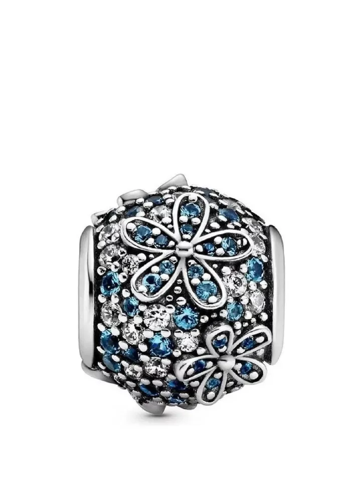 Pandora pavé flower necklace