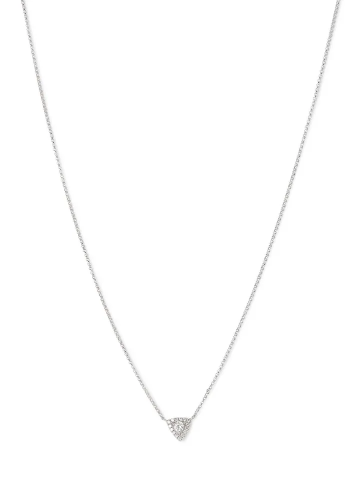 18 Karat White Gold Diamond Pendant