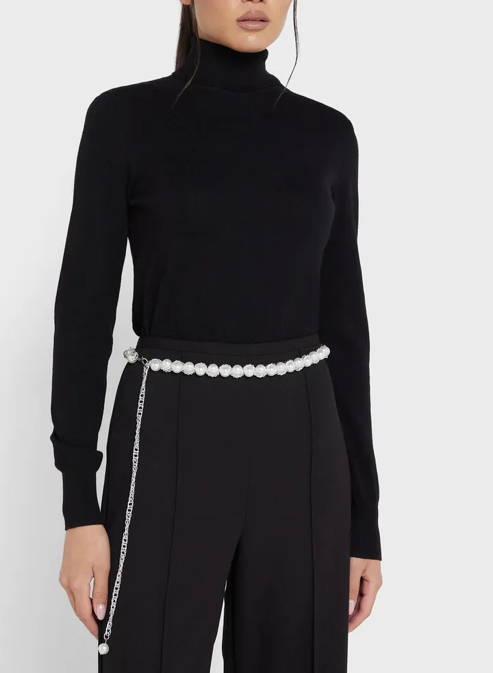 Pearl Detail Belt