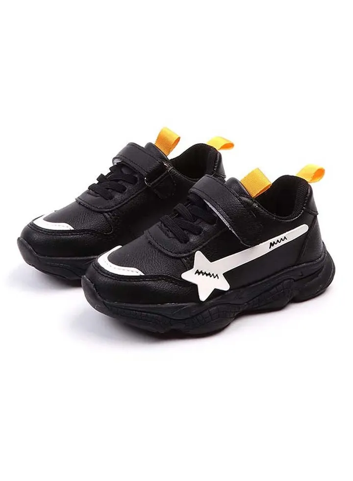 Casual Polyurethane Trainers Black