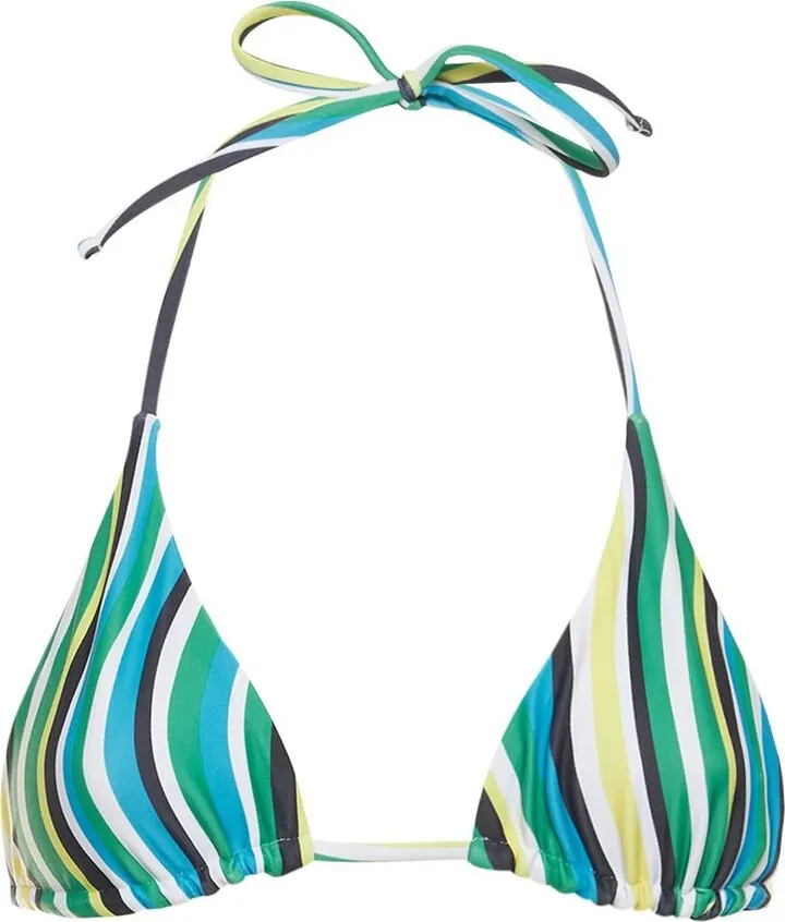 Bwai striped triangle bikini top