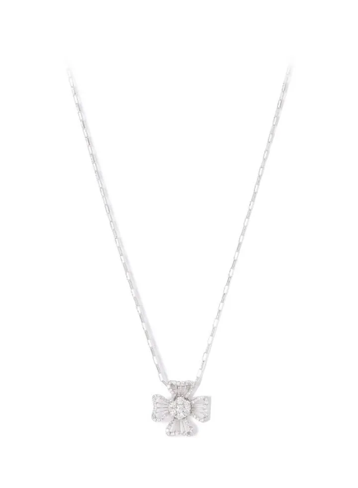 18 Karat White Gold Diamond Studded Necklace