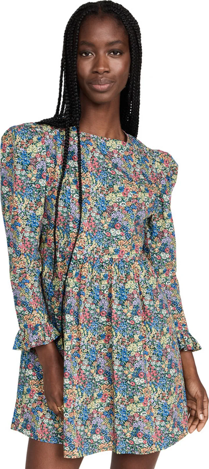 BATSHEVA Square Neck Mini Prairie Dress