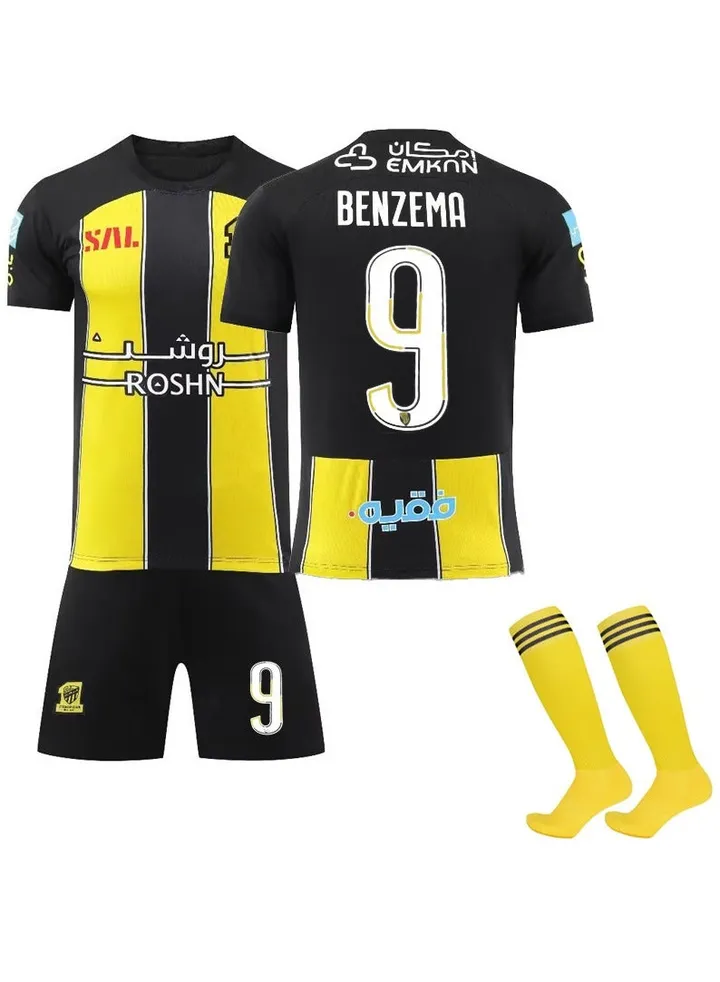 Football Jersey Set for Kids Boys Girls Football Jersey Kit Children Football Uniforms Short-sleeved Football Shirts With Socks Sportswear (I)