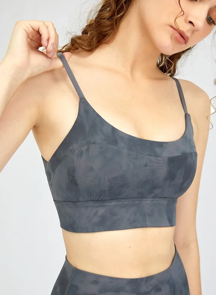 Exercise, Running, Yoga, Fitness Bra Grey