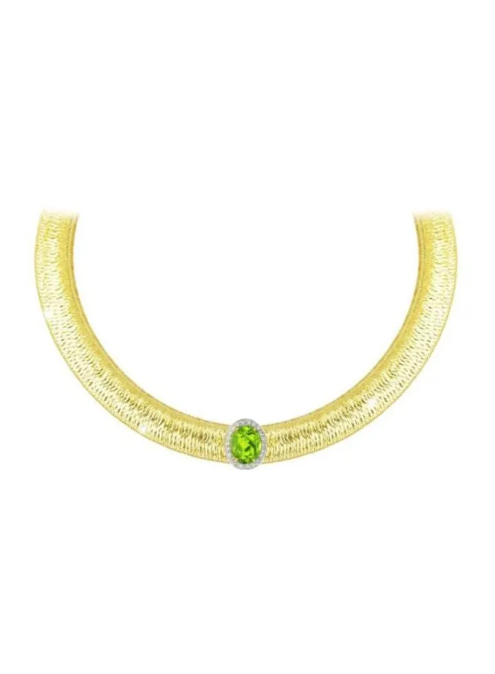 18 Karat Gold Diamond Studded Necklace