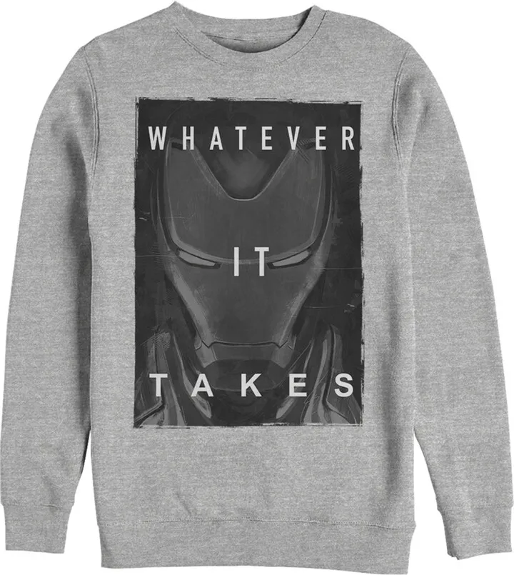 Men's Marvel Avengers: Endgame Iron Man Whatever It Takes Sweatshirt - Athletic Heather - X Large