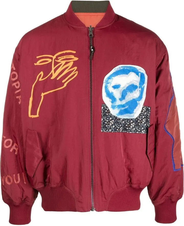 x Sadie Laska patchwork bomber jacket