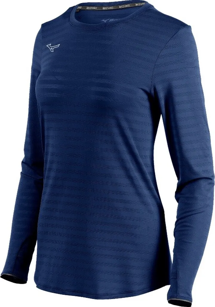 Mizuno Women's Athletic Eco Long Sleeve Womens Size Extra Large In Color Navy (5151)
