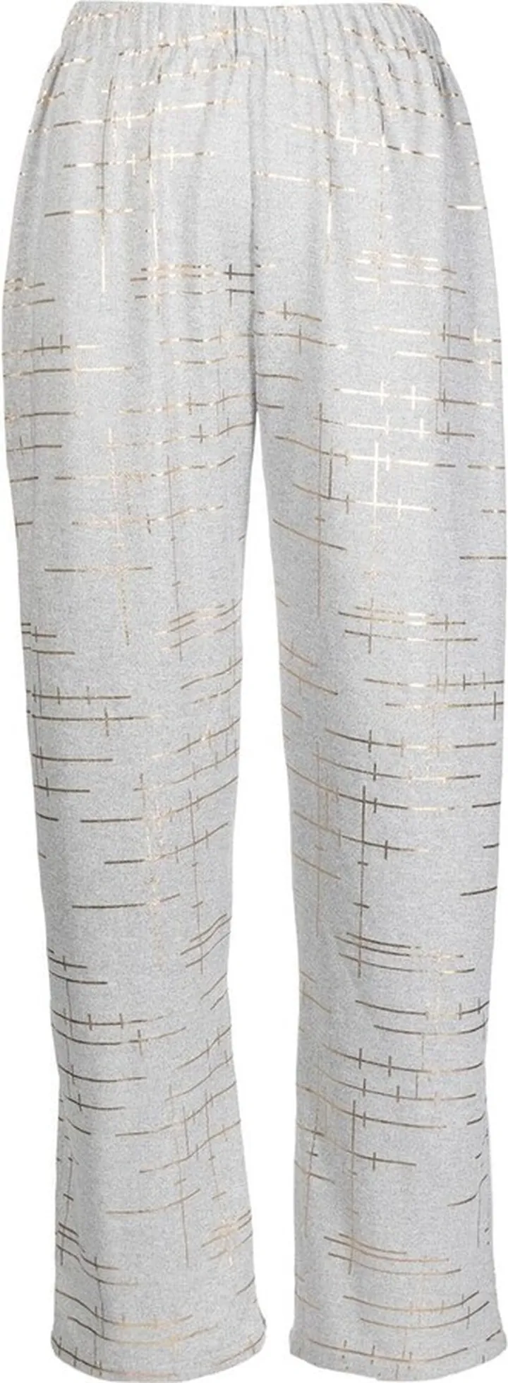 Metallic Geometric-Print Trousers