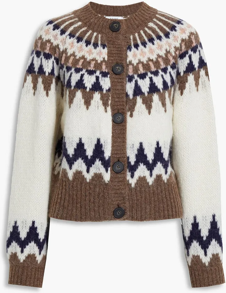 Fair Isle alpaca-blend cardigan