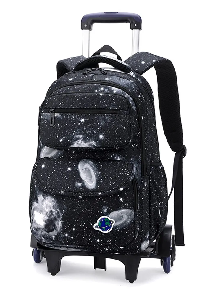 Rolling Backpack Travel Trolly BookBag School Wheeled Backpack for Boys Girls Kids Luggage School Bag with Wheels Trolley Backpack