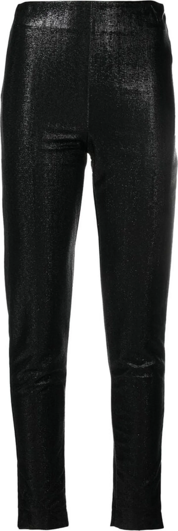 Slim-Cut Metallic Trousers