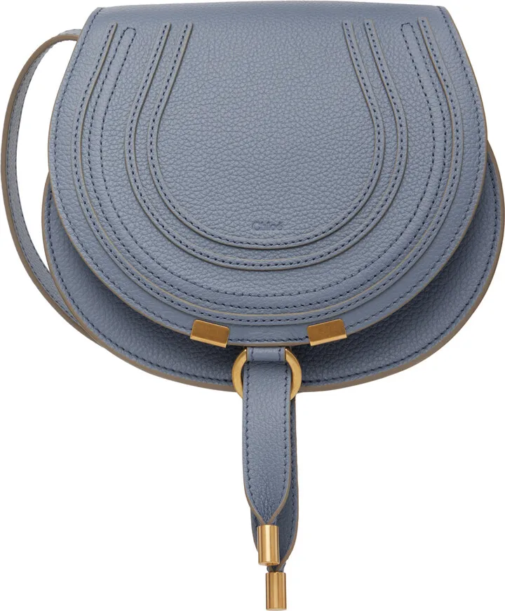 Chloé Blue Small Marcie Saddle Bag