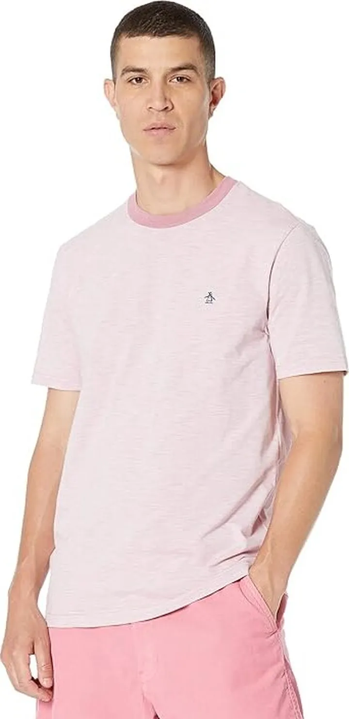 Original Penguin Knit Fashion Tee Sticker SI (Foxglove) Men's T Shirt
