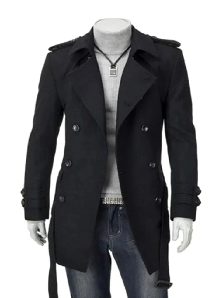 Button Detailed Coat Black