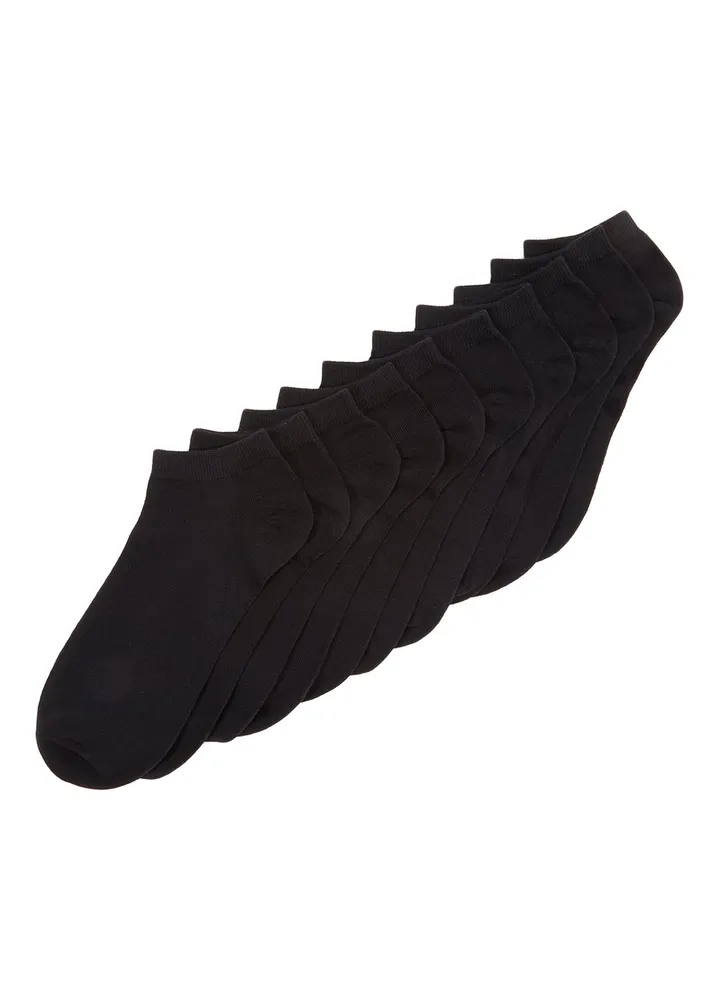Pack Of 10 Dongo Socks Black