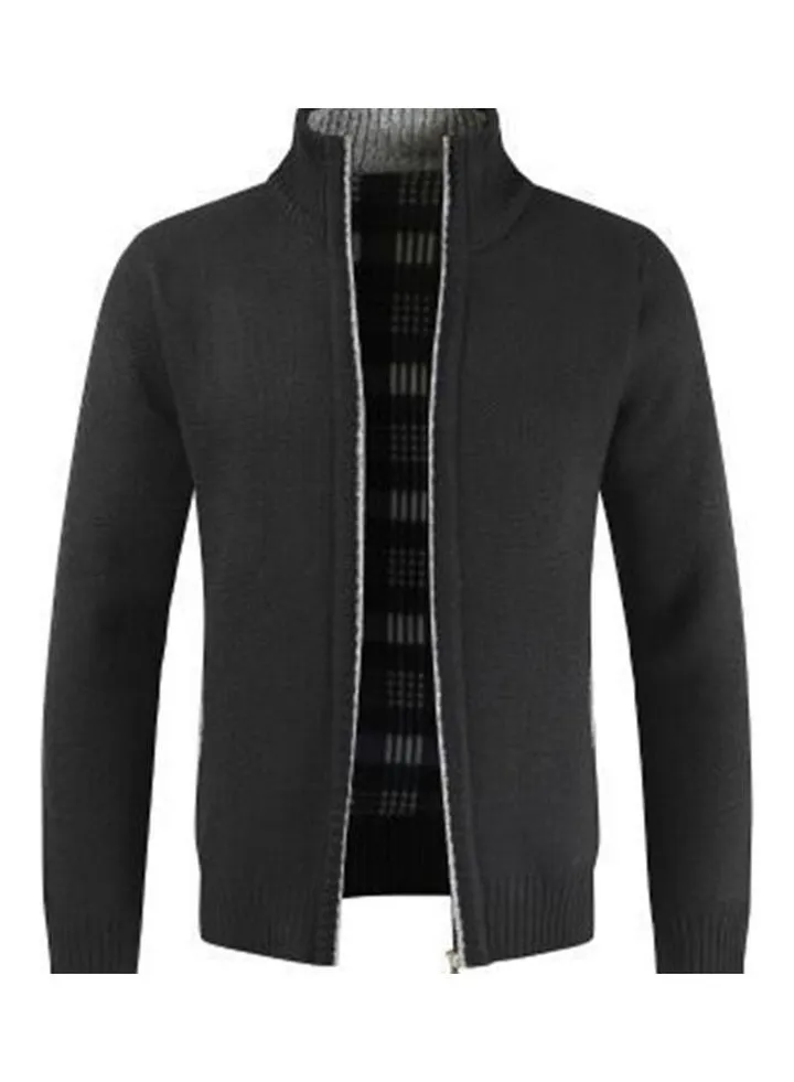 Winter Knitted Cardigan Black
