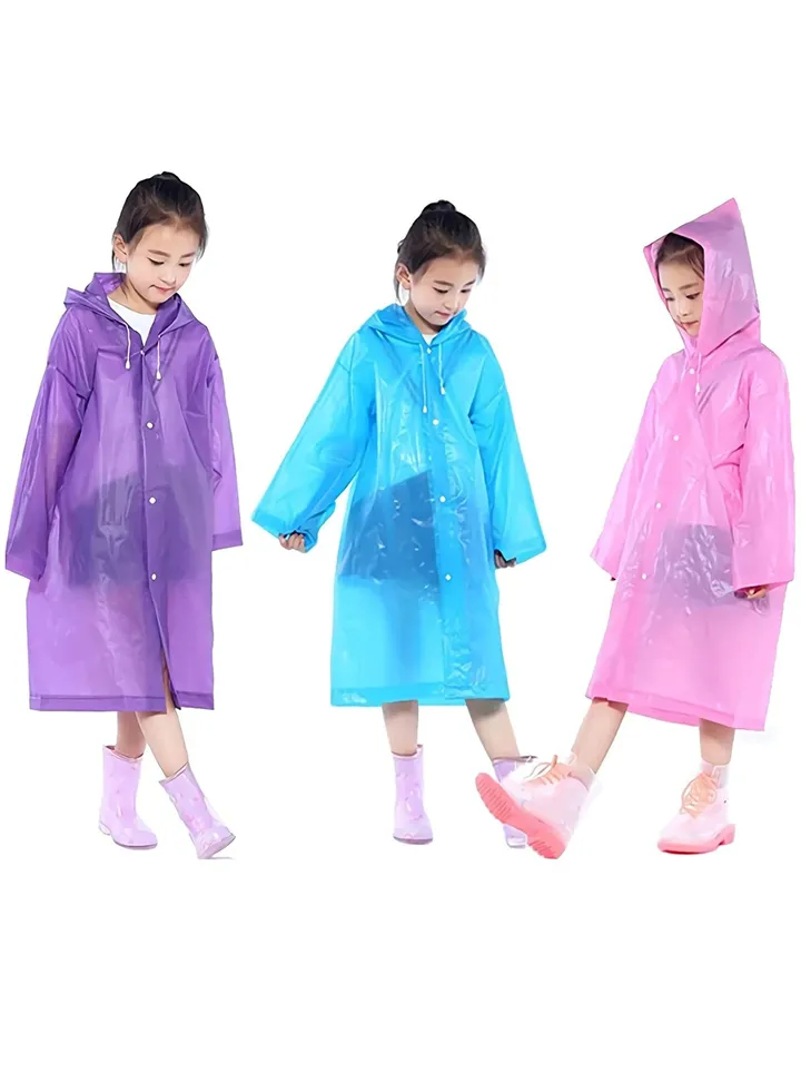 Waterproof Rain Coat, EVA Portable Rain Poncho, for Girls Boys Toddler Rainwear Rain Jacket Cape, Reusable Children Raincoat for Outdoor Climbing Cycling Hiking Camping.