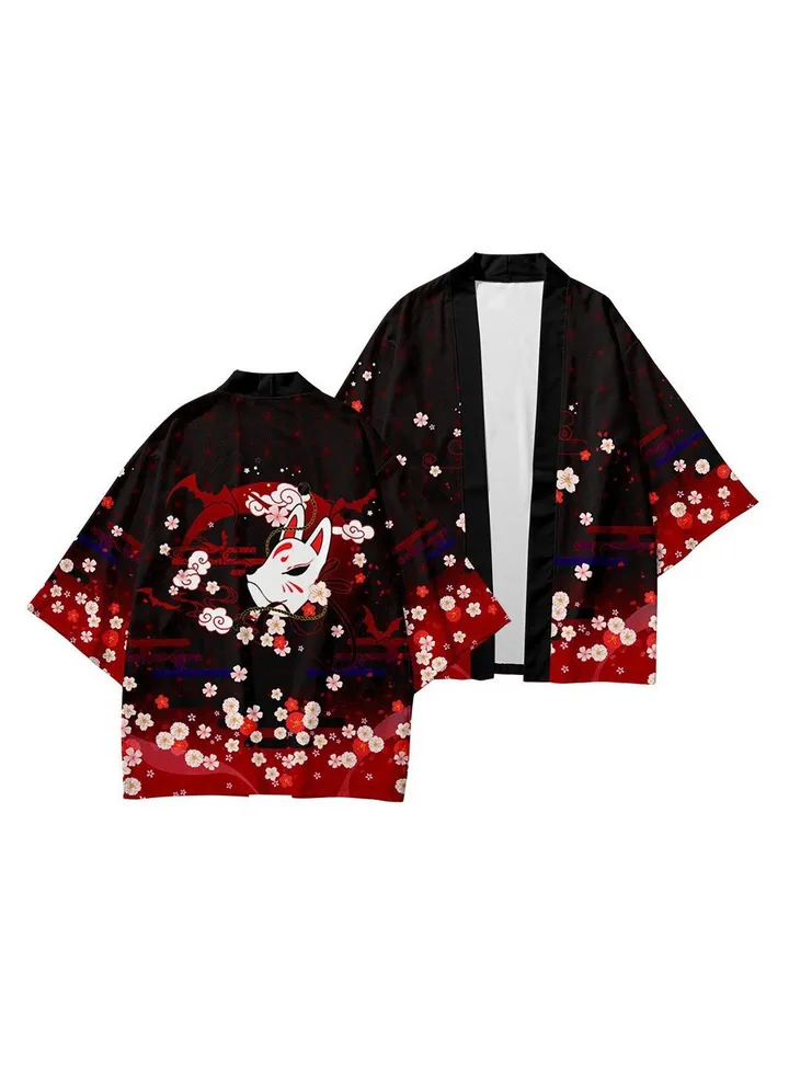 Summer Feather Weaving Ethnic Style Kimono 3D Digital Printing Casual Sports Cloak