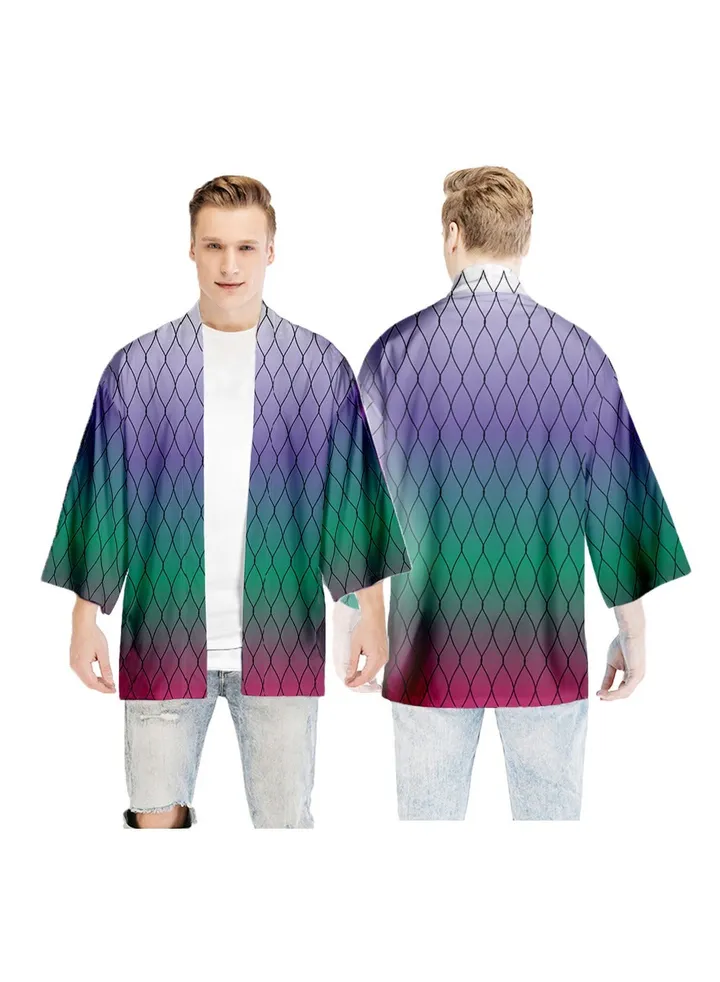 Riman GMZHR Anime Surrounding 3D Printed Kimono Cloak Feather Weaving
