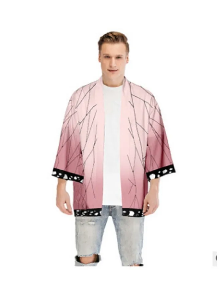 Riman GMZHR Anime Surrounding 3D Printed Kimono Cloak Feather Weaving