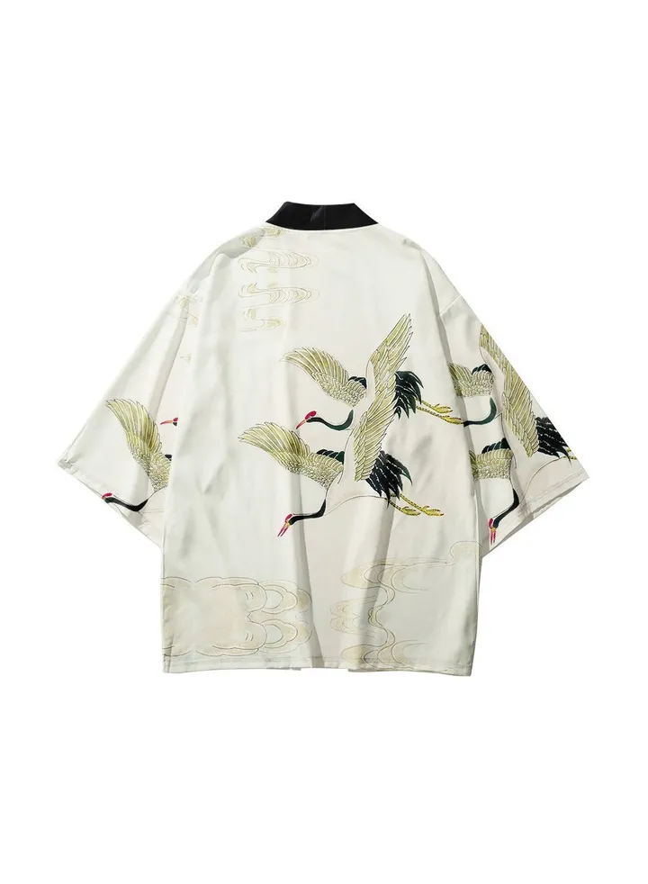 New China-Chic Element 3D Printing Cardigan Loose Men's Cape