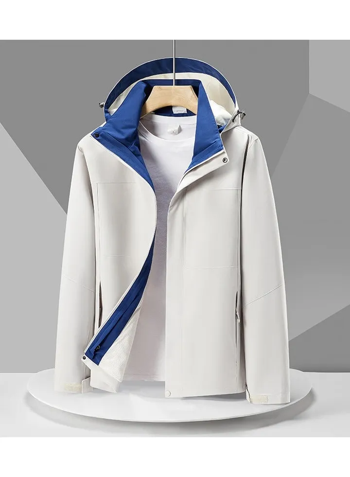 New Detachable Hooded Waterproof Mountaineering Suit Outdoor Clothing