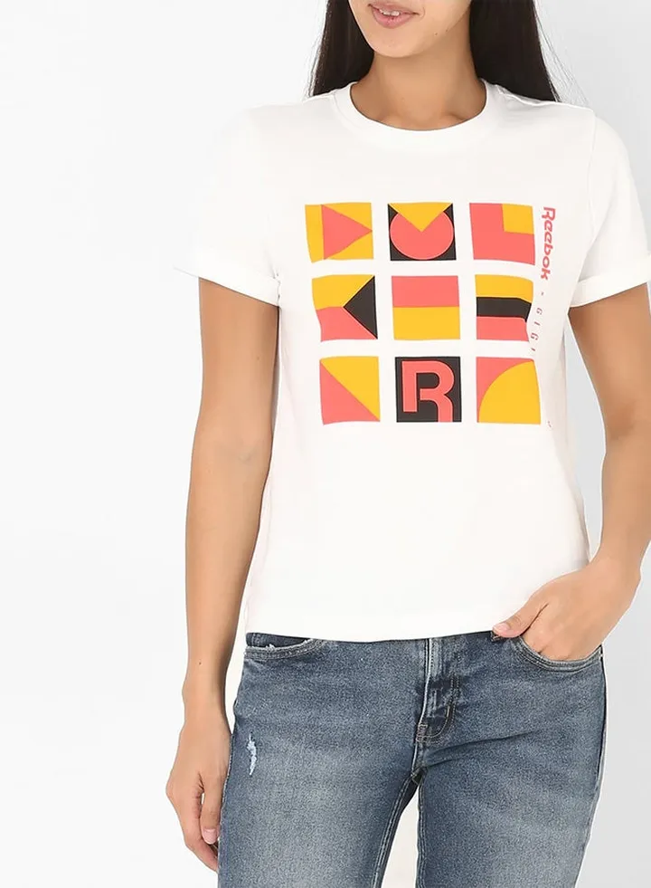 Gigi T-Shirt White/Yellow/Pink