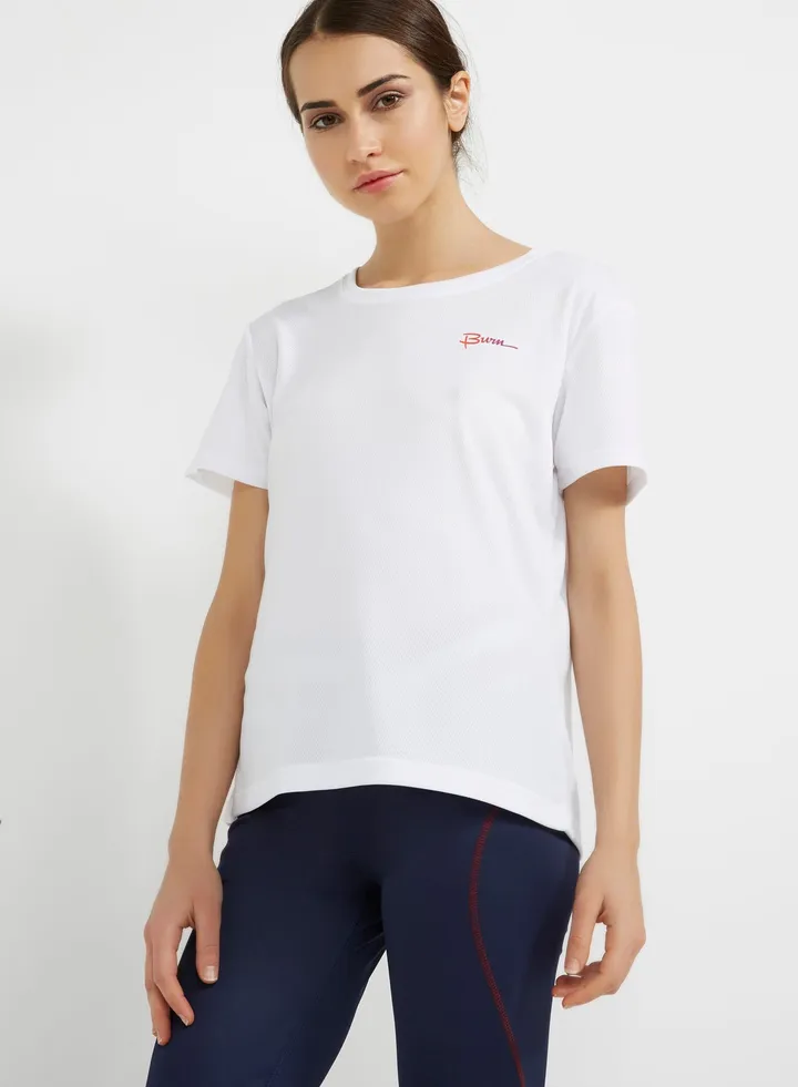 Round Neck Top White