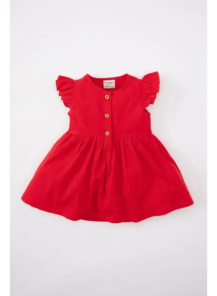 Babygirl Regular Fit Bike Neck Sleeveless Woven Dress