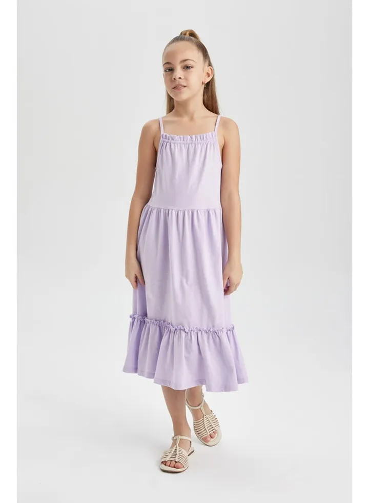 Girl Regular Fit Sleeveless Knitted Dress
