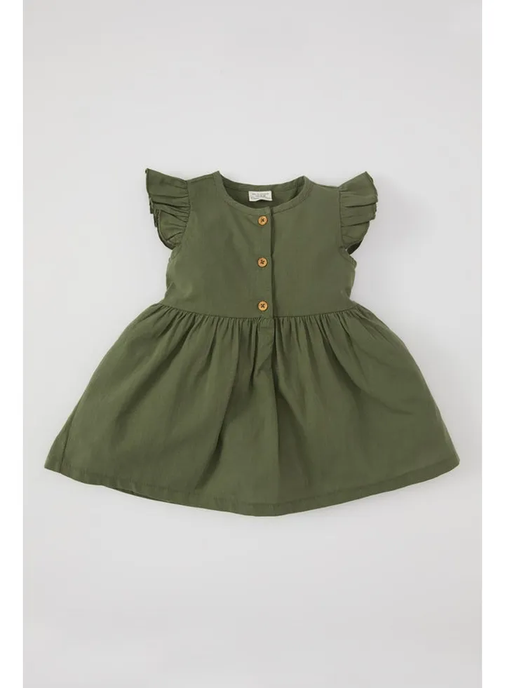 Babygirl Regular Fit Bike Neck Sleeveless Woven Dress