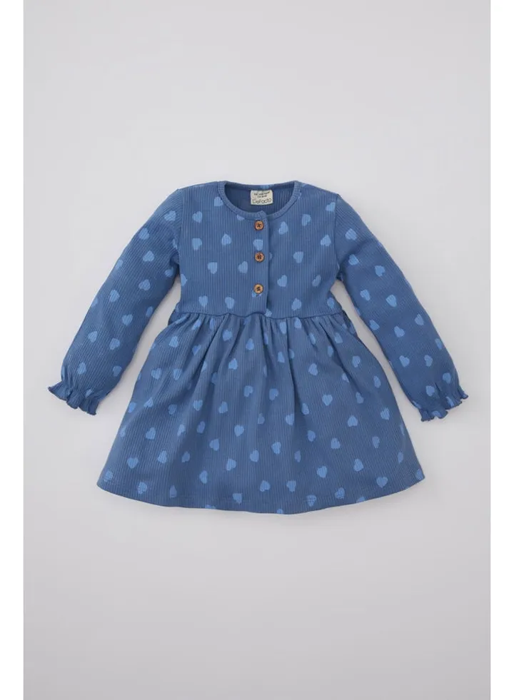 Babygirl Regular Fit Bike Neck Long Sleeve Knitted Dress