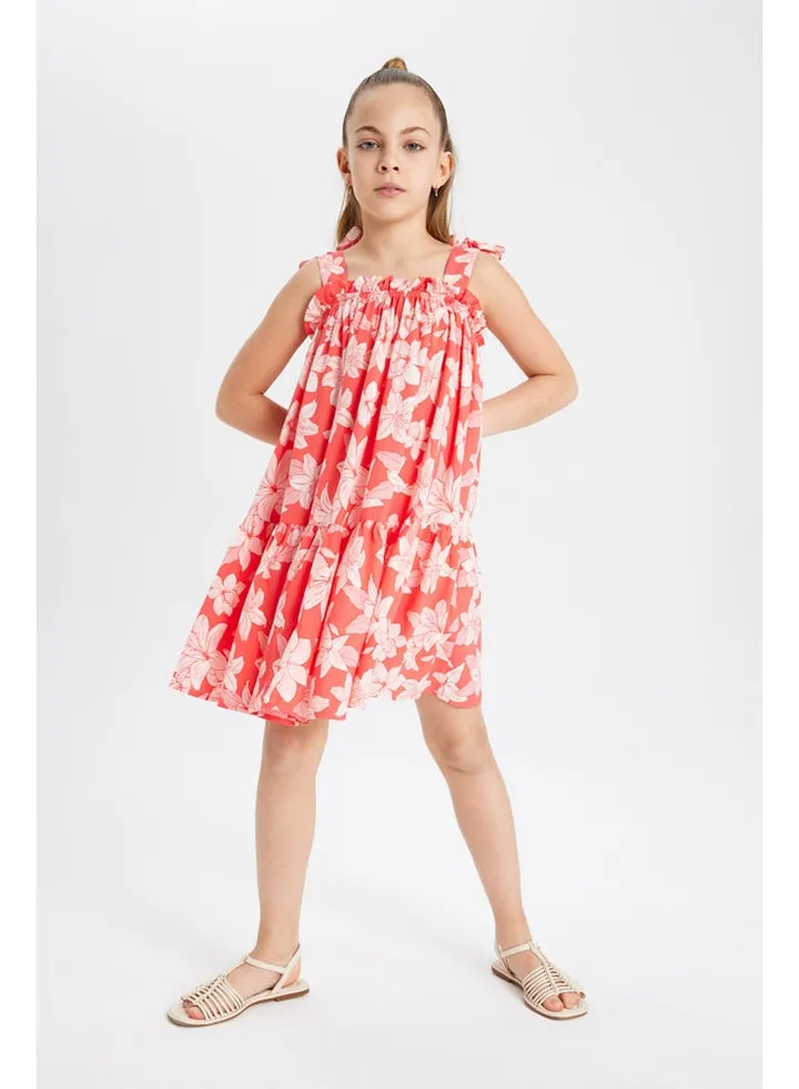 Girl Strappy Woven Dress