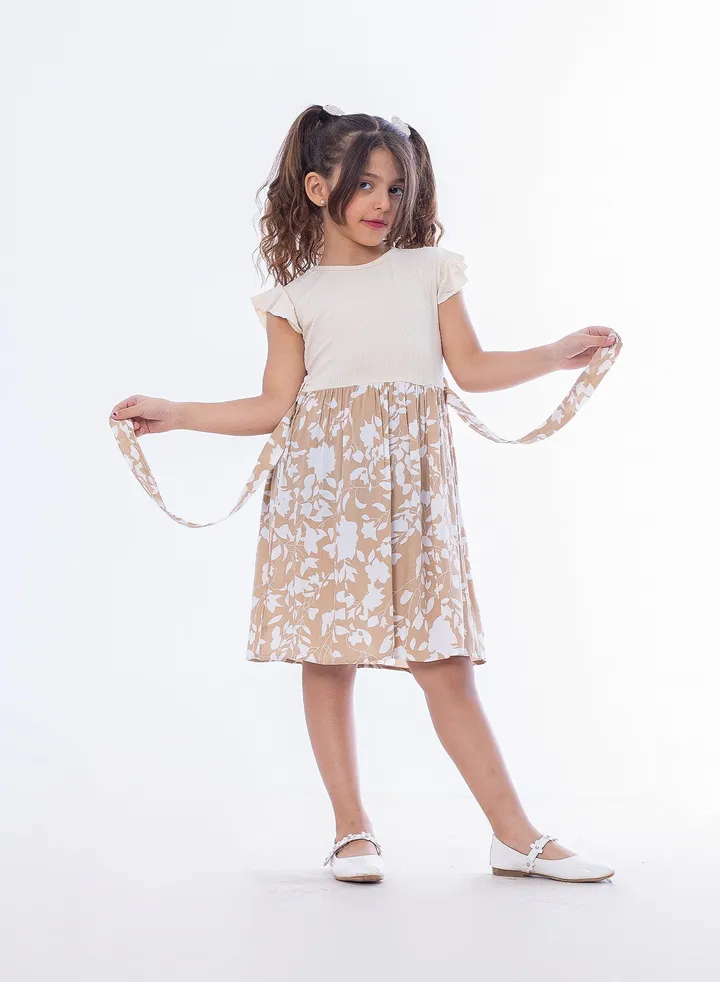 Girls Dress Beige