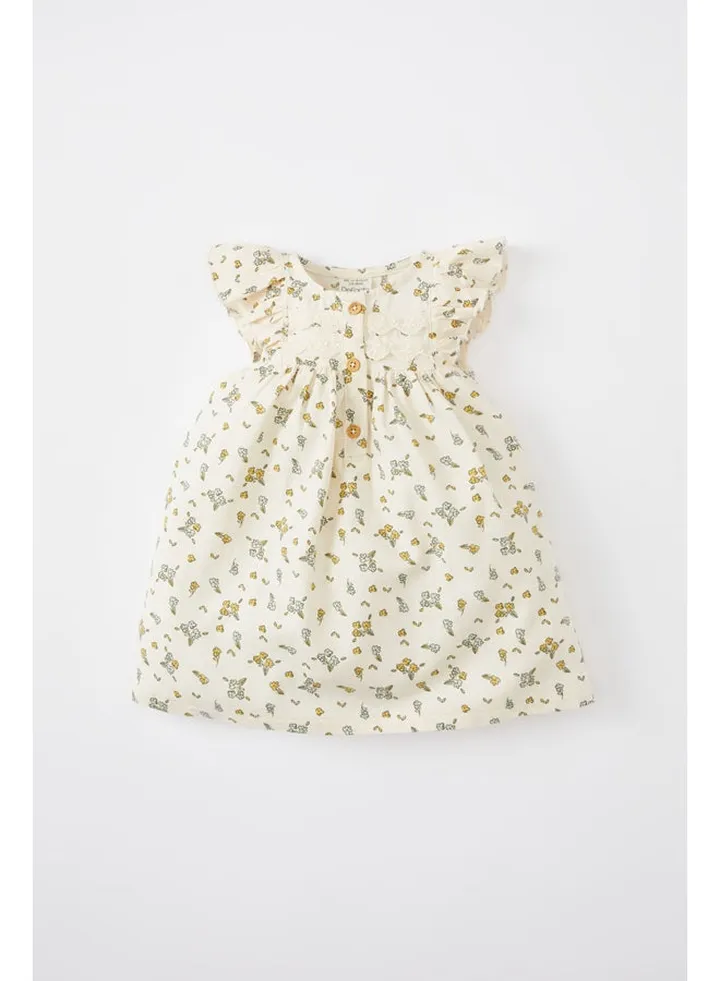 Babygirl Regular Fit Bike Neck Short Sleeve Woven Dress