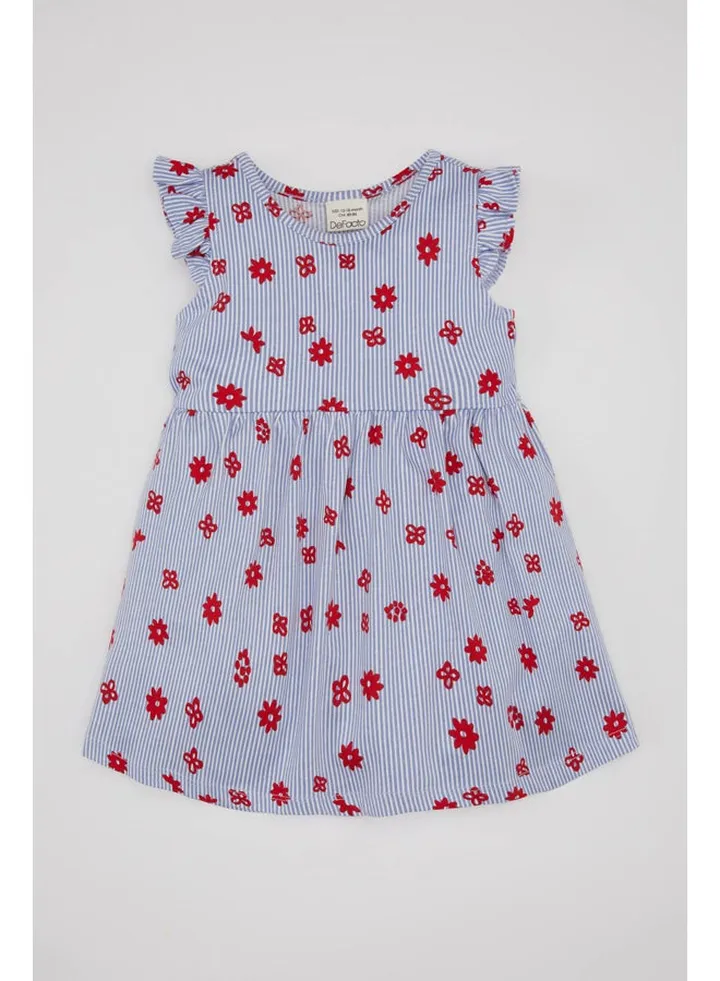 Babygirl Regular Fit Bike Neck Sleeveless Knitted Dress