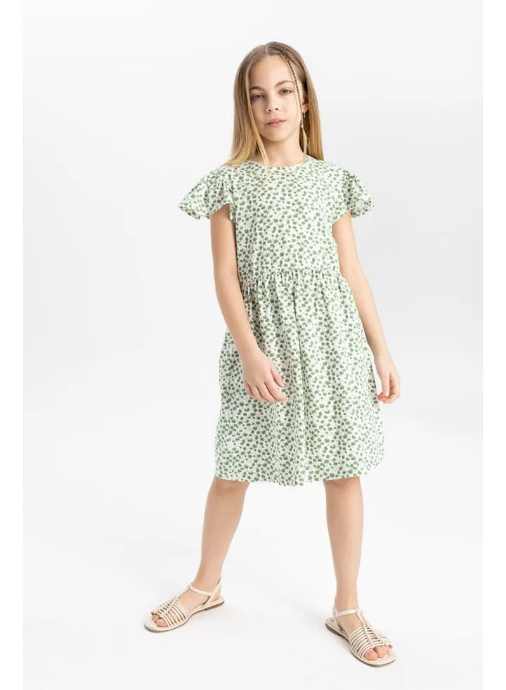 Girl Regular Fit Short Sleeve Knitted Dress