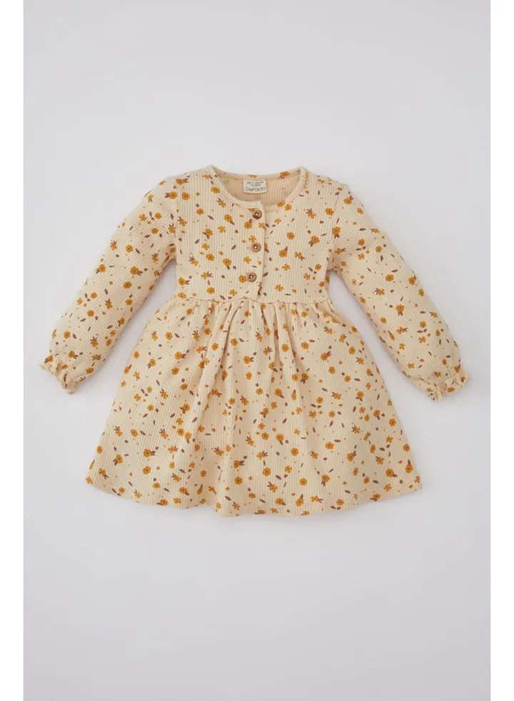Babygirl Regular Fit Bike Neck Long Sleeve Knitted Dress
